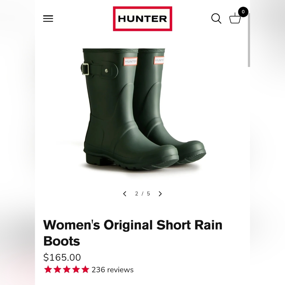 Women's Hunter Original Short Boot In Hunter Green